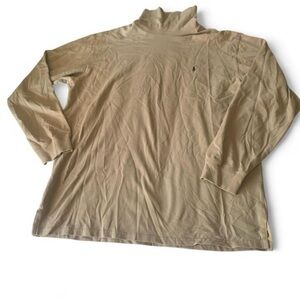 Polo Ralph Lauren vintage beige  turtleneck sweater men siz XXL preppy academia